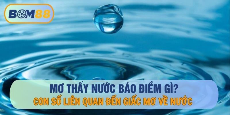 BOM88 Giải mã giấc mơ tại BOM88 - Nằm mơ thấy nước là điềm gì ?
